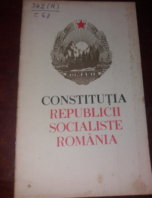 CONSTITUTIA REPUBLICII SOCIALISTE ROMANIA foto