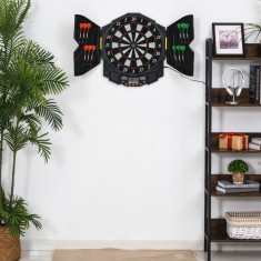 Homcom Dartboard electronic digital + 12 darts 8 jucatori foto