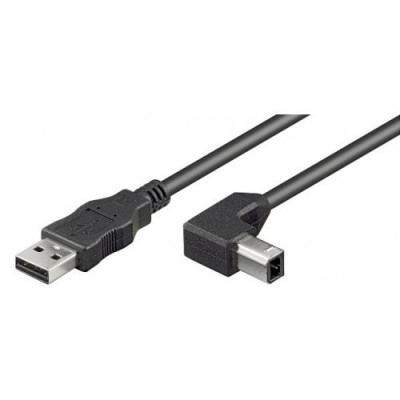Cablu imprimanta USB 90 grade 3m cupru Goobay foto