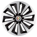Set 4 capace roti Fox Gri-Negru R17 pentru gama auto Alfa Romeo, Autohelix MSA