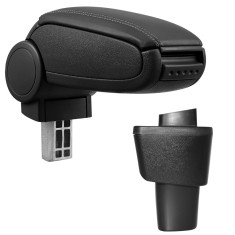 [pro.tec] Marca specifica pentru cotiera auto Hyundai i10, 2. - cotiera auto - cu compartiment pentru depozitare - imitatie piele - negru HausGarden L foto