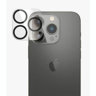 Folie Protectie Sticla Camera Panzer pentru iPhone 13 Pro/13 Pro Max Negru foto