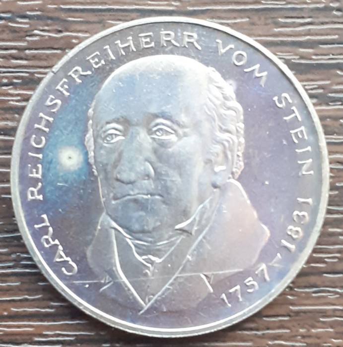(M854) MONEDA GERMANIA - 5 MARK 1981, LIT. G, CARL REICHSFREIHERR VOM STEIN