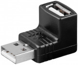 Adaptor USB2.0 tata -&gt; USB mama in unghi 90掳, Goobay