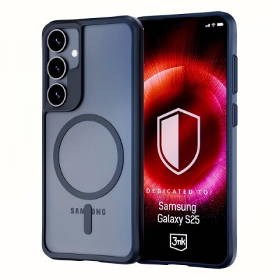 Husa MagSafe pentru Samsung Galaxy S25 S931, 3MK, Satin Armor, Transparenta foto