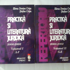 PRACTICA SI LITERATURA JURIDICA 2000-2002; ( 2 vol ) - ELENA DENISA CRISU, STEFAN CRISU