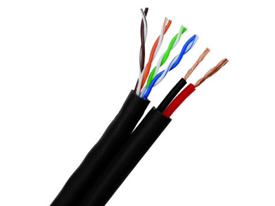 Cablu de retea UTP cat5 cu alimentare 2x1 mm rola 100m 201801013703 SafetyGuard Surveillance foto