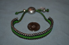 BRATARA ARGINT 925 - De firma - LINKS LONDON - Green Frienship Bracelet -De dama foto