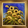 Floarea soarelui - pictura in ulei pe panza, Flori, Realism