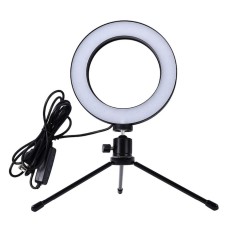Set lampa circulara cu trepied, culoare 3200K, 5800K, alimentare USB 5V, diametru inel 16 cm, pliabil , accesoriu ideal pentru fotografie