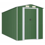 Cumpara ieftin Sopron de gradina, verde, 192x440x223 cm, otel zincat