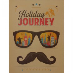 Decoratiune metalica de pus pe perete cu Holiday Journey NT-1
