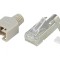Mufă RJ45 Ecranată cu Manșon Gold Flash 8p8c