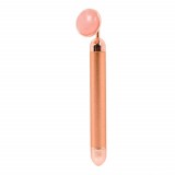 Aparat pentru masaj lifting facial si ochi cu vibratii si piatra jade din quartz impotriva ridurilor, Pufo Pink