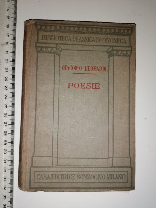 CARTE VECHE -GIACOMO LEOPARDI - POESIE
