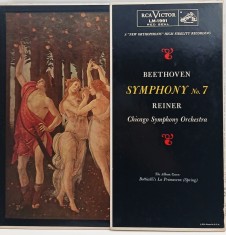 Beethoven , Reiner - Symphony no. 7 NM / VG+ vinil LP disc muzica clasica RCA SUA 1956