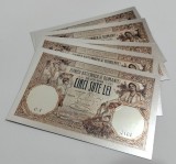 500 Lei 1919 (31 Iulie) &ndash; Lot 5 bucăți &ndash; Silver Edition &ndash; Georges Duval &ndash; bancnote ornamentale / suveniruri / educaționale placate cu argint 999&permil;