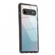 Husa Samsung S10 Plus, Clear Armor Bumper, Spate Transparent si Rama Neagra foto