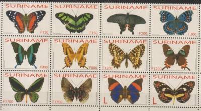 Timbre cu fluturi din Suriname 2004 foto