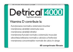 Detrical Vitamina D 4000UI, 60 comprimate, Zdrovit foto