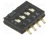 Intrerupator DIP, 2 pozitii, montare SMT, 4 sectiuni, OMRON OCB - A6H-4101 foto