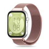 Curea Tech-Protect Milanese pentru Huawei Watch Fit 4 Pro / Fit 4 / Fit 3, Roz Aurie
