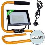 Proiector LED cu suport pentru constructii, 50 W, alb rece, 6500 K, Keltin K02059
