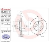 Set disc frana Toyota Mr2 3 (Zzw3) 10.99-06.07, Yaris ( P1) 01.99-12.05, Yaris Verso ( P2)) 08.99-09.05, Yaris Verso Van ( P2) 03.00-09.05, Fata, 255, BREMBO