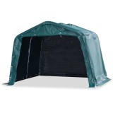 Cumpara ieftin Cort de animale detasabil verde inchis 3,3x3,2m PVC 550g/m&sup2;