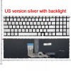 Tastatura Laptop, HP, Envy X360 17-CH, 17T-CH, iluminata, argintie, layout US