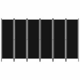 Cumpara ieftin Paravan de camera cu 6 panouri, negru, 300 x 180 cm