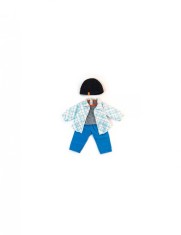 Set imbracaminte vreme temperata pentru papusa baiat 38 cm Blue