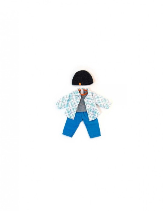 Set imbracaminte vreme temperata pentru papusa baiat 38 cm Blue