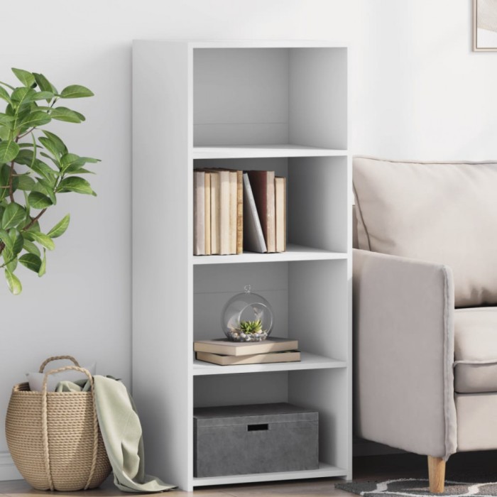 Gossi dulap inalt, alb, 50x41x124 cm, lemn prelucrat