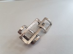 Superba brosa veche art deco din argint manufacturata