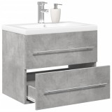 Gossi set mobilier de baie, 2 piese, gri beton, lemn compozit