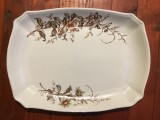 Platou dimensiuni mari cu model floral marcaj Ridgeways model Buckingham England sfarsit de sec XIX inceput de secol XX !