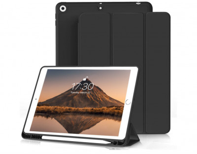 Husa JKSML pentru iPad a 9-a generatie 2021 a 8-a generatie 2020 a 7-a generatie 2019, negru - RESIGILAT foto