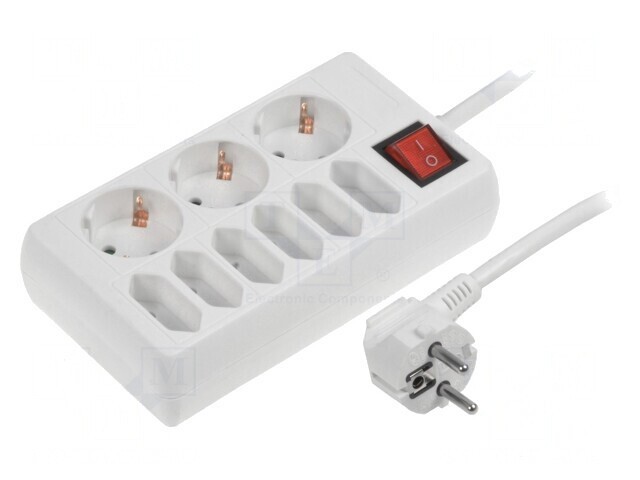 Prelungitor 9 Prize 230V 16A Alb
