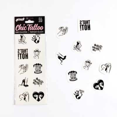 Distractie - Joaca Secreta Tatuaj Sic Set de 10 Tatuaje Temporare - Colectia Obraznica Arate-le in Public sau in Privat foto