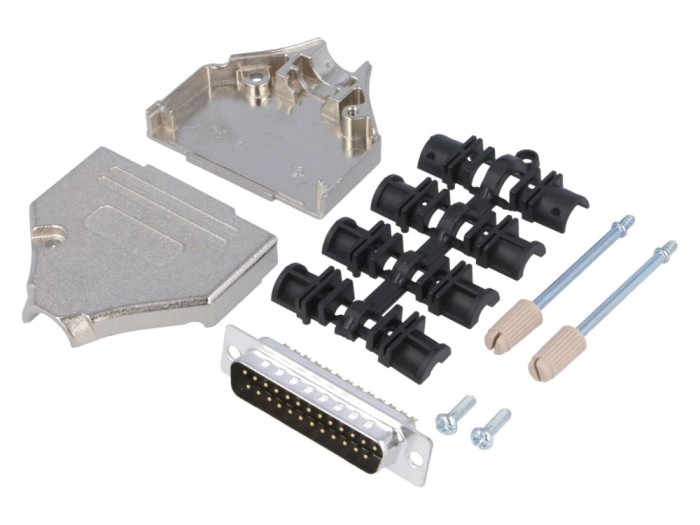 Conector D-Sub 25 pini tată, lipire