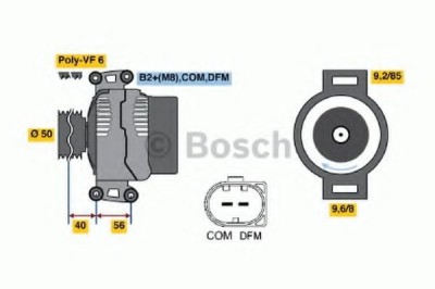 Generator / Alternator MERCEDES CLK (C209) (2002 - 2009) BOSCH 0 986 048 550 foto