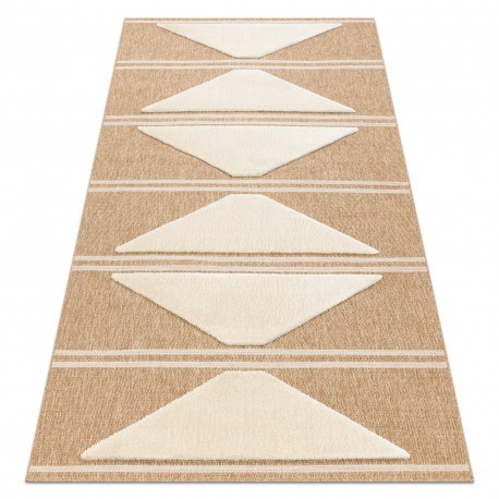 SPARK 0698A covor bej / cremă - Geometric, Triunghiurile, sisal, structural, 200x290 cm