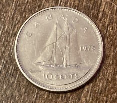 C50 - Moneda foarte veche - Canada - 10 centi - 1975