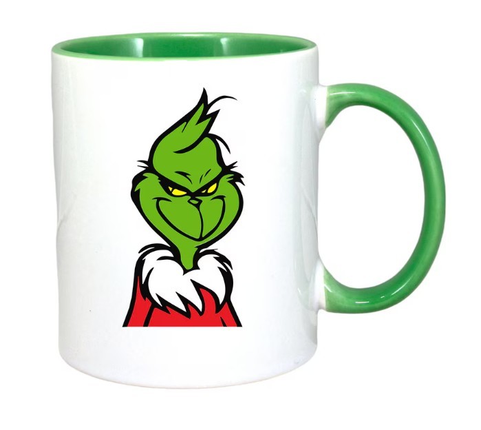 Cana maner verde personalizata Grinch Christmas, INOVATIX&reg;. 330ml