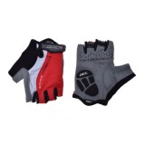 Manusi ciclism adulti, Leoshi, cu gel, culoare rosu/alb, marime M Cod:LSL3224