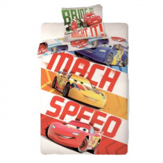 Lenjerie de pat Disney Cars Speed LC04 140x200cm (Bumbac) foto