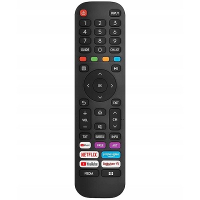 Telecomanda pentru Hisense EN2G30H, universala, x-remote, Netflix, YouTube, Prime video, Rakuten TV, Negru foto