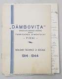 &#039; DAMBOVITA &#039; S.A.R. PENTRU FABRICAREA CIMENTULUI , FIENI , REALIZARI TECHNICE SI SOCIALE 1914 - 1944