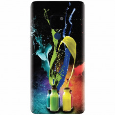 Husa silicon pentru Huawei Mate 20, Abstract Color Bottles Splash